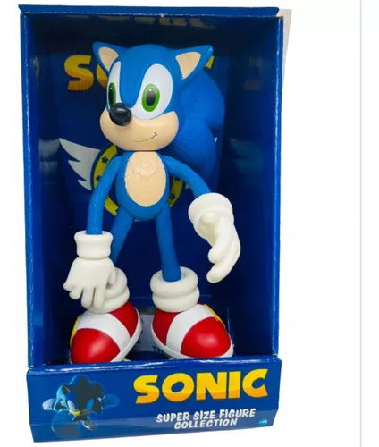 Boneco Sonic Articulado Grande Brinquedo Caixa Original Collection  Lançamento Action Figure 27cm - WIN Colecionáveis