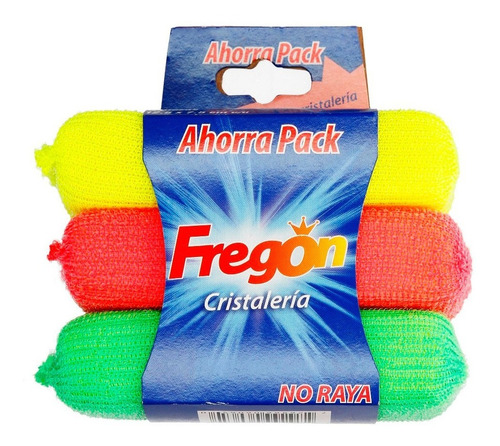Imagen 1 de 1 de Fibra Esponja Multiusos Fregón Cristalería 3 Pack