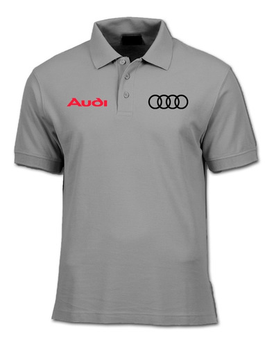 Camiseta Tipo Polo Audi Logos Bordados