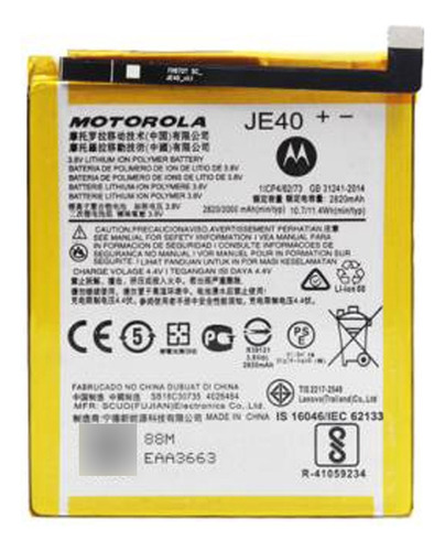 Bateria  Moto G7 Play Moto One Je40 Xt1952 Xt1941 Original