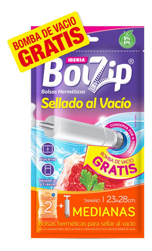 Bolzip® Repuesto X2 Bolsas Sellado Al Vacío Medianas