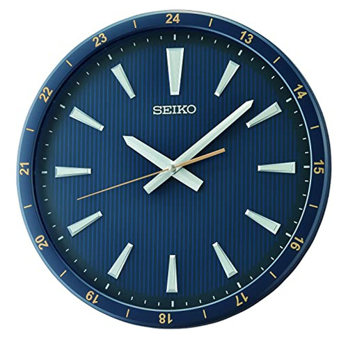 Seiko Reloj De Pared Kao De 14 Pulgadas, Azul