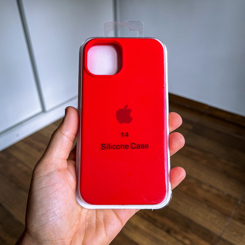Silicone Case Iphone 14 Funda Silicona Rojo Lisa
