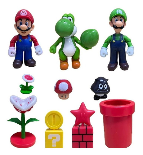 Imagen 2 de 2 de Super Mario Run Set De Figuras De Accion