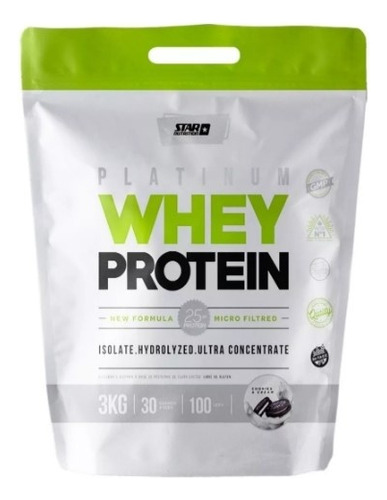 Whey Protein Star Nutrition Sabor Cookies&cream 3kgs.