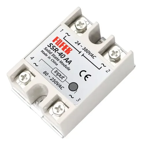 Relê De Estado Sólido Ssr Controle Ac 110v 220v 40a