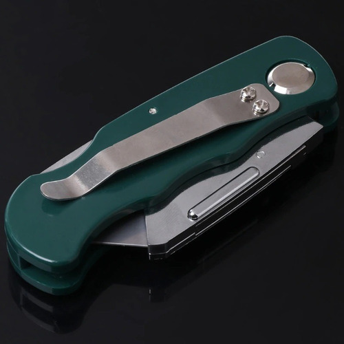 Navaja Plegable De Trabajo Uso Rudo Con 5 Repuestos Cuchillo