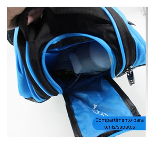 Raqueteira Babolat Pure 6r Térmica Preto E Azul