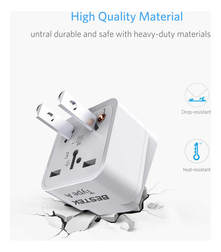 Adaptador De Enchufe De Viaje Bestek Japan Tipo A Para Ee. U