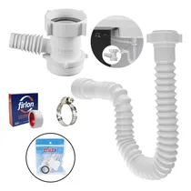 Comprar Adaptador Máquina Louça+ Fita Veda Rosca+ Sifão+ Abraçadeira