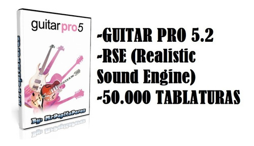 Imagen 1 de 3 de Guitar Pro 5.2 + Expansiones Rse + 50.000 Tablaturas