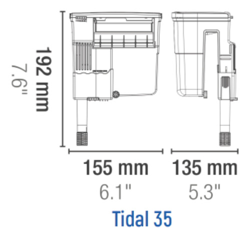 Seachem Tidal® 35 Filtro De Cascada Pecera Hasta 130l Ev