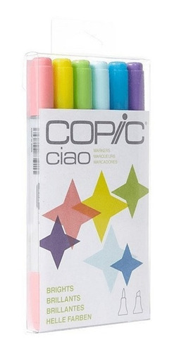 Marcador Profesional Copic Ciao Set De 6 Colores Luminosos