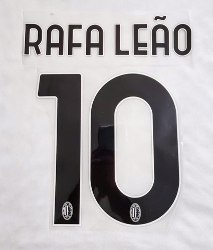 Kit Nome + Número Rafael Leão 10 Personalização Camisa Milan