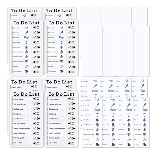 8 Pieces Chore Chart For Kids Checklist Board My Chores...