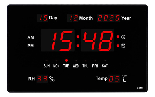 Li Relógio De Parede Eletrônico Com Display De Tempo