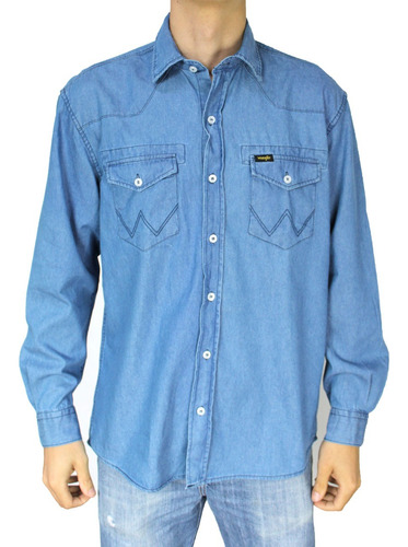 Camisa Country Masculina Jeans Wrangler Manga Longa