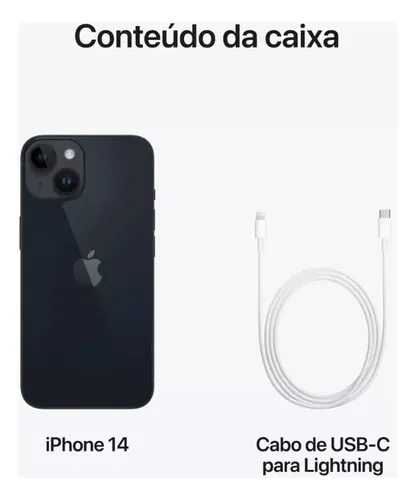Apple Iphone 14 128gb Meia-noite | Parcelamento sem juros