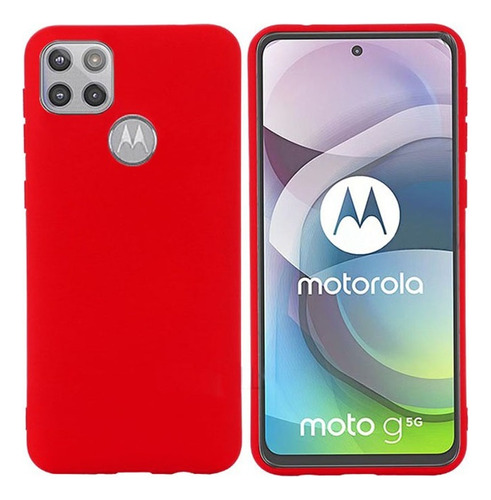Funda Case Para Motorola G 5g Soft Feeling Antishock Rojo