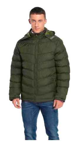 Campera Hombre Liviana Impermeable Capucha Desmontable