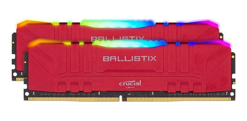 Memoria Ram Crucial Ballistix Roja Ddr4 2x8gb 3200mhz Rgb