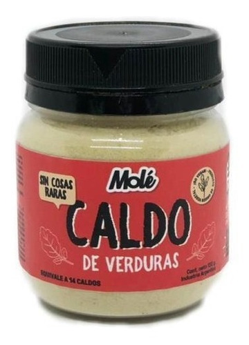 Imagen 1 de 1 de Caldo Verduras Mole Natural 140 Gramos