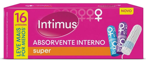 Absorvente Interno Intimus Super Cobertura Dermoseda 16un