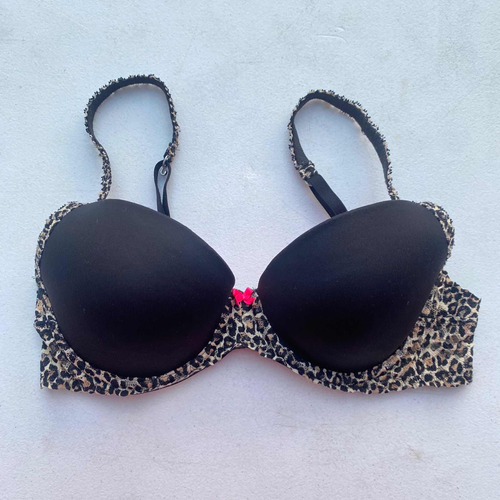 D1 Brasier 34c Pink Victorias Secret Push-up Demi Usado