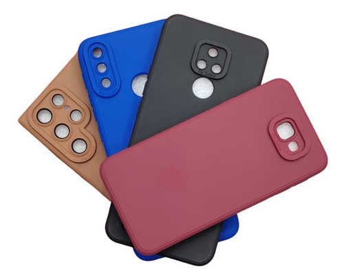 Case Silicona + Vidrio Protector De Cámara Motorola G7 Play