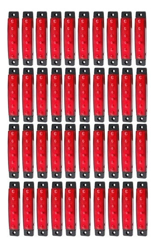 40 Led Lateral Score Lights For Truck Remolque Red N