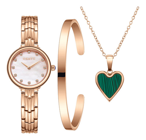 Reloj De Relojes Y Brazaletes De Acero Inoxidable Para Mujer