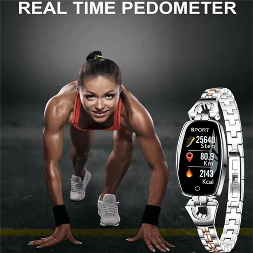 Reloj Smart Pulsera Inteligente Fitness Elegante Dama H8 Sil