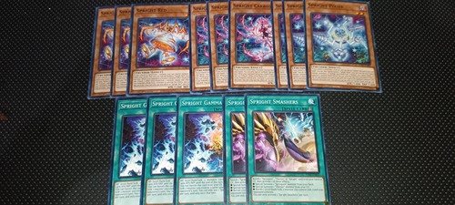 Set 14 Cartas Yugioh Spright Red Pote 