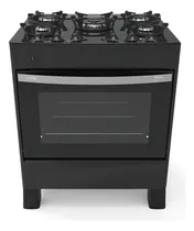 Comprar Cocina Delne Toscana Glass Negra 5 Hornallas Gas.mesa Vidrio Color Negro