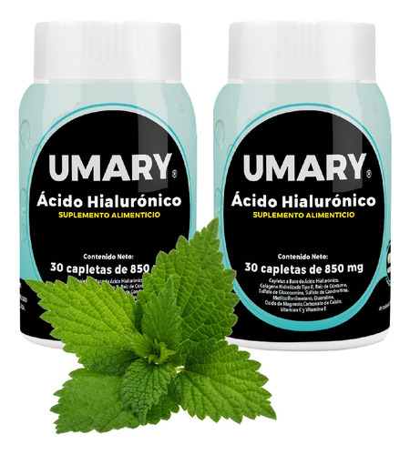 Kit 2pz Umary Ácido Hialuronico Con Colágeno 30 Capletas