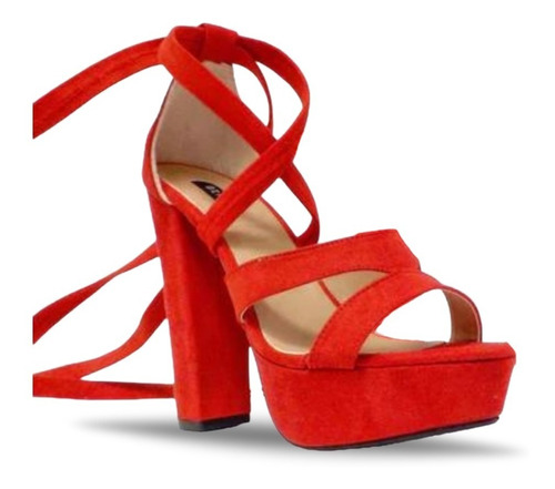 Zapatillas Plataforma Dama Lazos Berry Shoes Premium