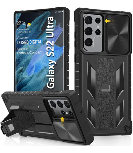 Funda Soios Para Samsung Galaxy S22 Ultra - Black