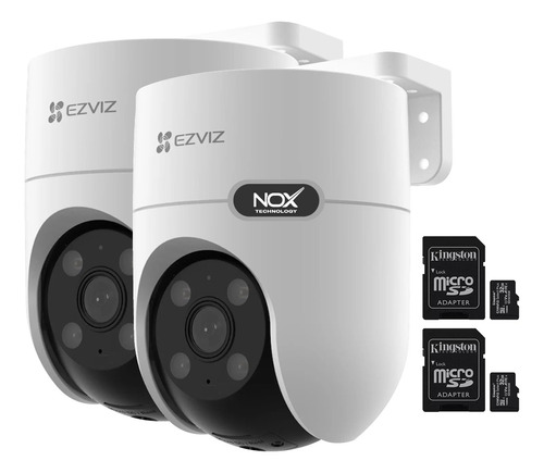 Combo X 2 Camara Ezviz H8c 360 Exterior Wifi Memoria 32gb