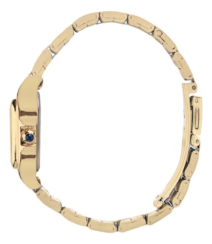 Relógio Feminino Quadrado Dourado Boxy Gold