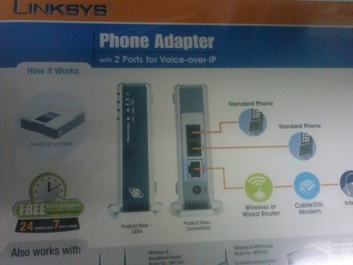 Imagen 4 de 5 de Adaptador Telefono Pstn Linksys Pap2 Voip 2