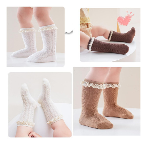 Calcetines Con Volantes Para Bebé Y Niña Pequeña, De