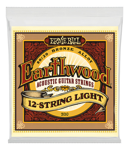 Cuerda de guitarra Ernie Ball 12c Earthwood 009-046 Bronze