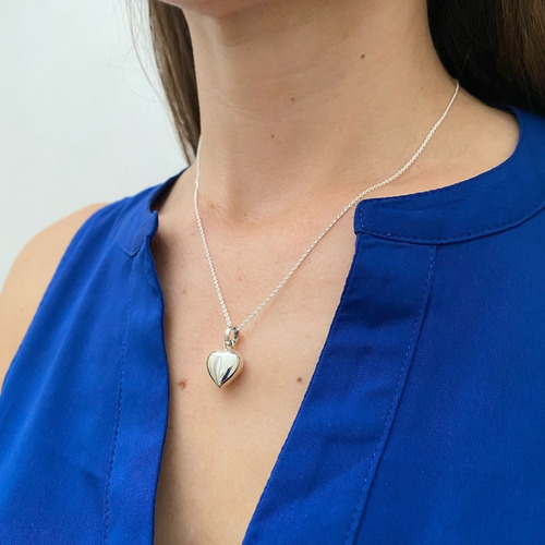 Imagen 6 de 9 de Collar De Plata 925 Con Dije De Corazón Mujer Niña Agálea