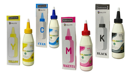 Kit 4 Colores Tinta Sublimación Premium X 100 Ml