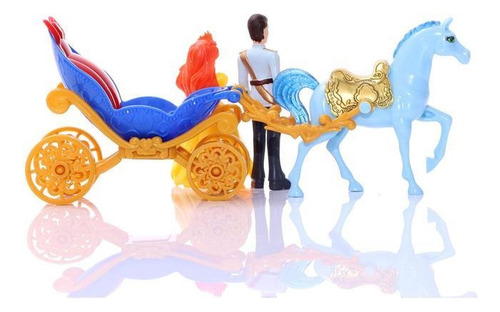 Princesa Muñeca Con Carruaje Caballo Principe Niña