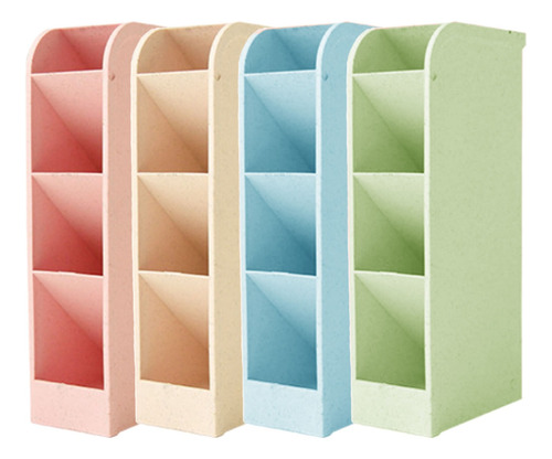 Organizador De Mesa Porta Canetas Lápis 4 Divisões Colors