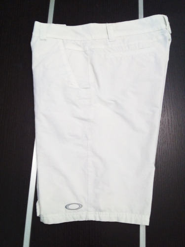 Excelente Bermuda Oakley Talla 34 Blanco Polo Tommy