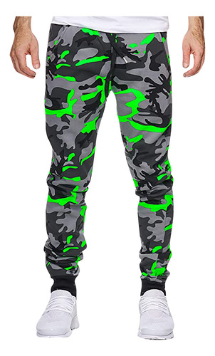 Pantalones De Chándal De Camuflaje En L, Pantalones Para Cor