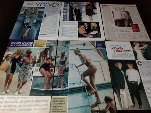 (ao016) Claudia Schiffer * Recortes Revistas Clippings (Usado)