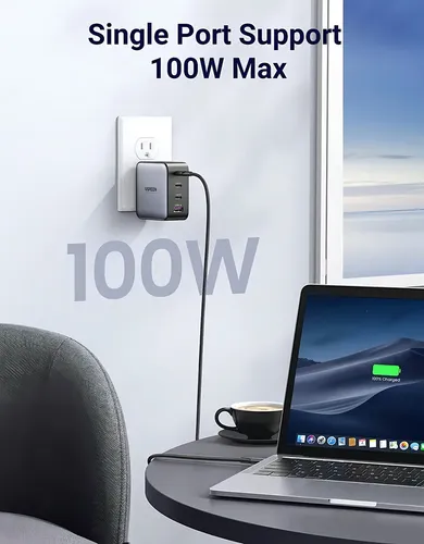 Cargador De Pared Ugreen Carga Rapida 100w Gan 3 Usb C 1 Usb | Cuotas ...